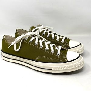 Converse Men’s Size Sneakers 171568C Chuck 70 Low Top Canvas Dark Moss Green
